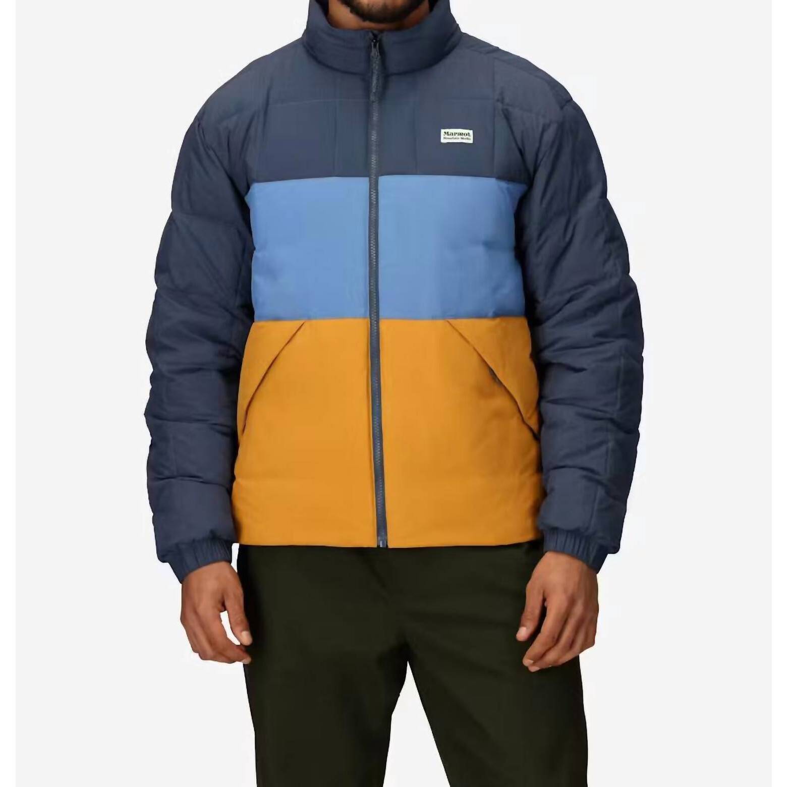 New Marmot Ares Insulated Jacket In Thunderhead/Rain Cloud/Honey Glaze